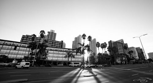 City street against clear sky