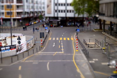 People on road in city