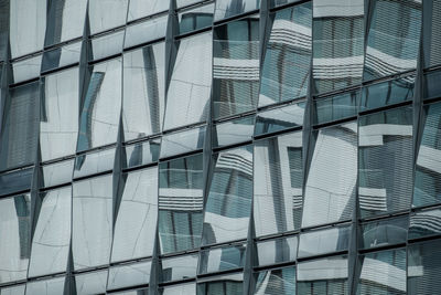 Full frame image of glass modern building