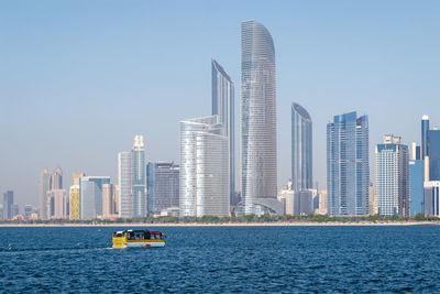 View of skyscrapers in city