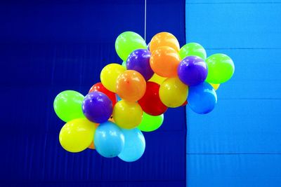 Colorful balloons in the dark