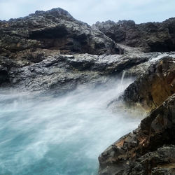 Scenic view of waterfall