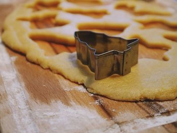 Close-up of cookies on table