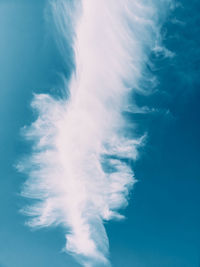 Low angle view of clouds over sea