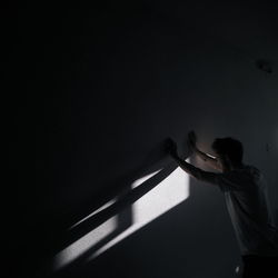 Shadow of people on the dark