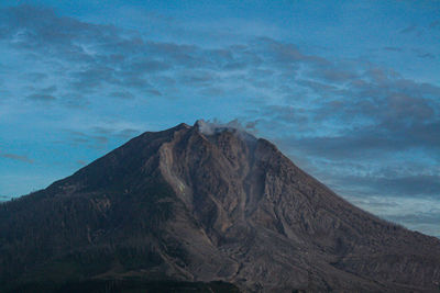 Scenic view of mountain against sky