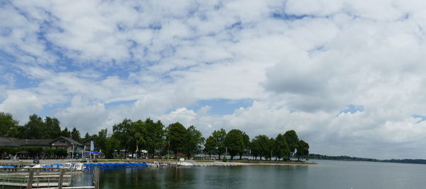 Panoramic view of trees against sky