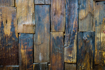 Full frame shot of old wooden door