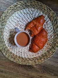 Close-up of breakfast on table