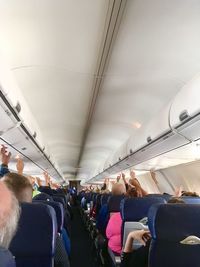 People sitting in airplane