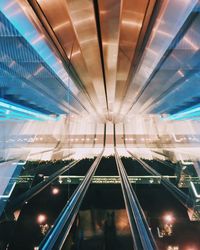 View of illuminated lights at night