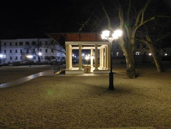 View of illuminated street light at night