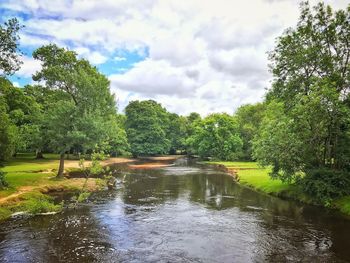 Scenic view of river against sky