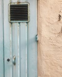 Closed door of old building