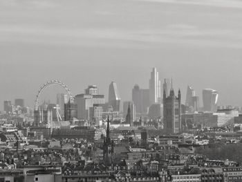 Aerial view of buildings in city