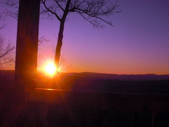 Scenic view of sunset over landscape