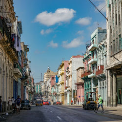 People on street in city