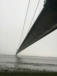 Suspension bridge over sea