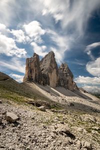 Scenic view of rocky mountains against sky