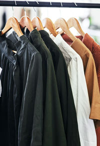 Midsection of woman standing in store