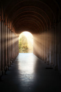 Empty corridor of building