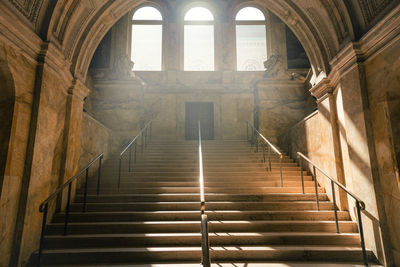 Low angle view of staircase in building
