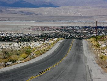 High angle view of california highway