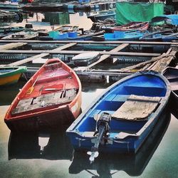 Boats in calm sea