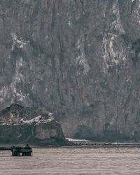 Scenic view of sea and mountains