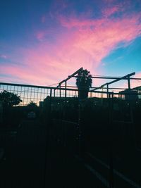 Silhouette of trees at sunset