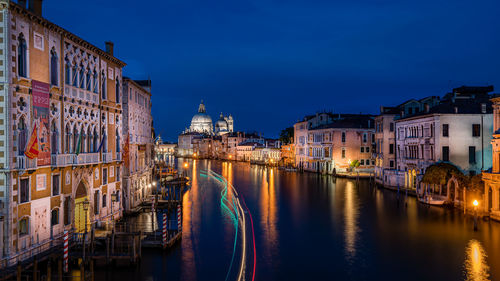 View of canale grande in venice at night