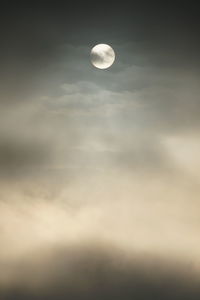 Low angle view of moon in sky