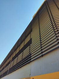 Low angle view of building against clear sky