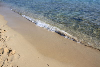 High angle view of beach