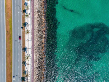 Aerial view of the highway near palma de mallorca