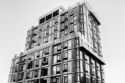 Low angle view of building against clear sky