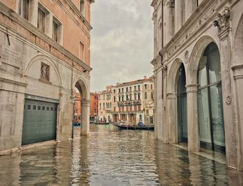 Canal amidst buildings in city