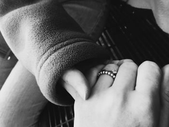 Close-up of woman hand with tattoo