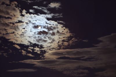 Low angle view of cloudy sky