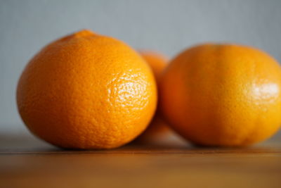 Close-up of orange on table