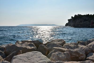 Scenic view of sea against sky