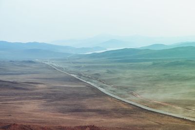 High angle view of landscape against sky