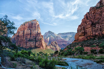 Rock formations on landscape