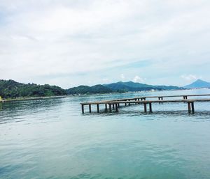 Scenic view of river against sky