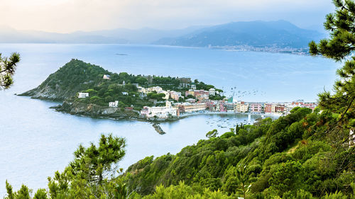 High angle view of baia del silenzio