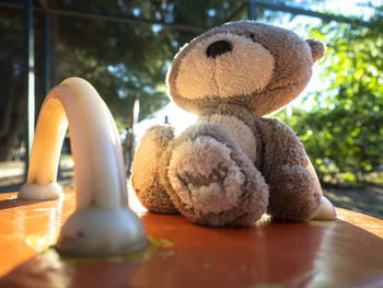 Close-up of stuffed toy on table