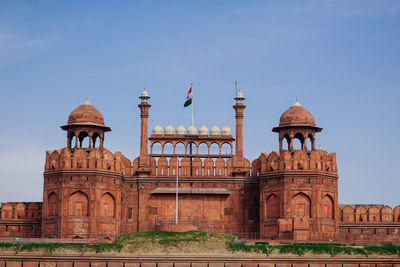 View of historical building against blue sky