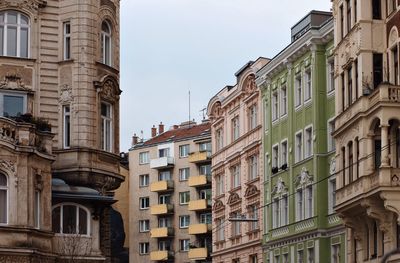 Low angle view of buildings in city