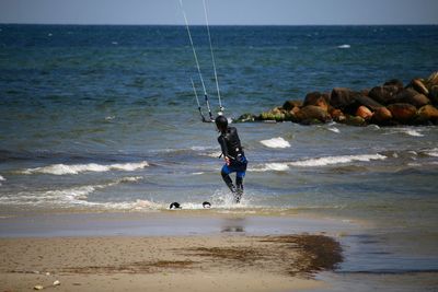 Man surfing in sea