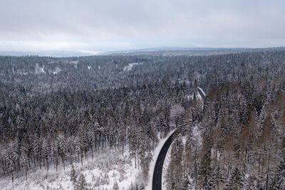 Scenic view of snowcapped landscape against sky